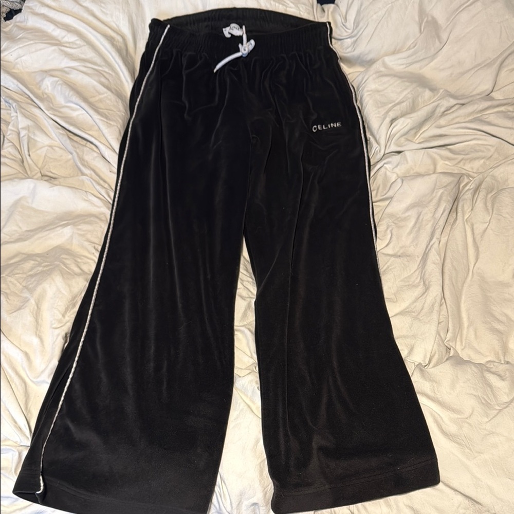Celine Black Velour Pants